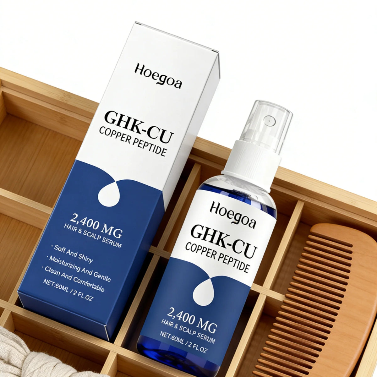 Hoegoa Ghk-Cu Copper Peptide Hair Serum Deep Nourishment Gloss Repair Strengthens Roots Conditions Scalp Lightweight Scalp Serum