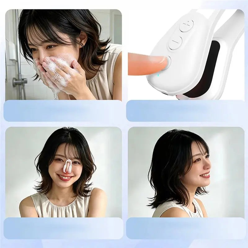 A50Q-Beauty Nose Clip Silicone Nose Shaper Machine Electric EMS Technology Lifter Clip Nose Shaper Women Daily Beauty Tool
