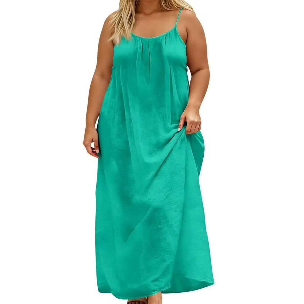 Sexy Suspender Long Dress For Women Plus Size Backless Strappy Maxi Dresses Summer Holiday Beach Party Sundress Robe Vestidos