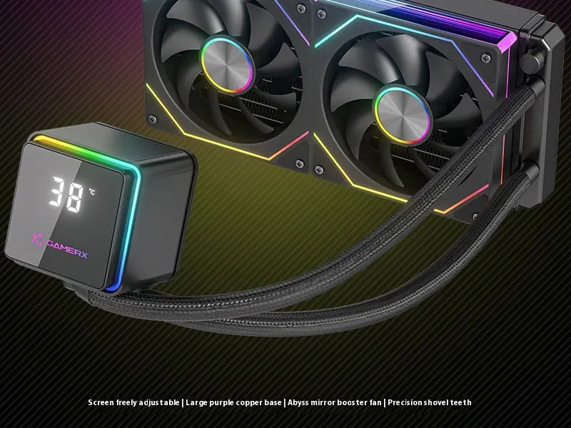 X-GAMERX M240 M360 Liquid Cooling ARGB Dynamic Light Synchronization Thermal Display Integrated Water Cooling Radiator