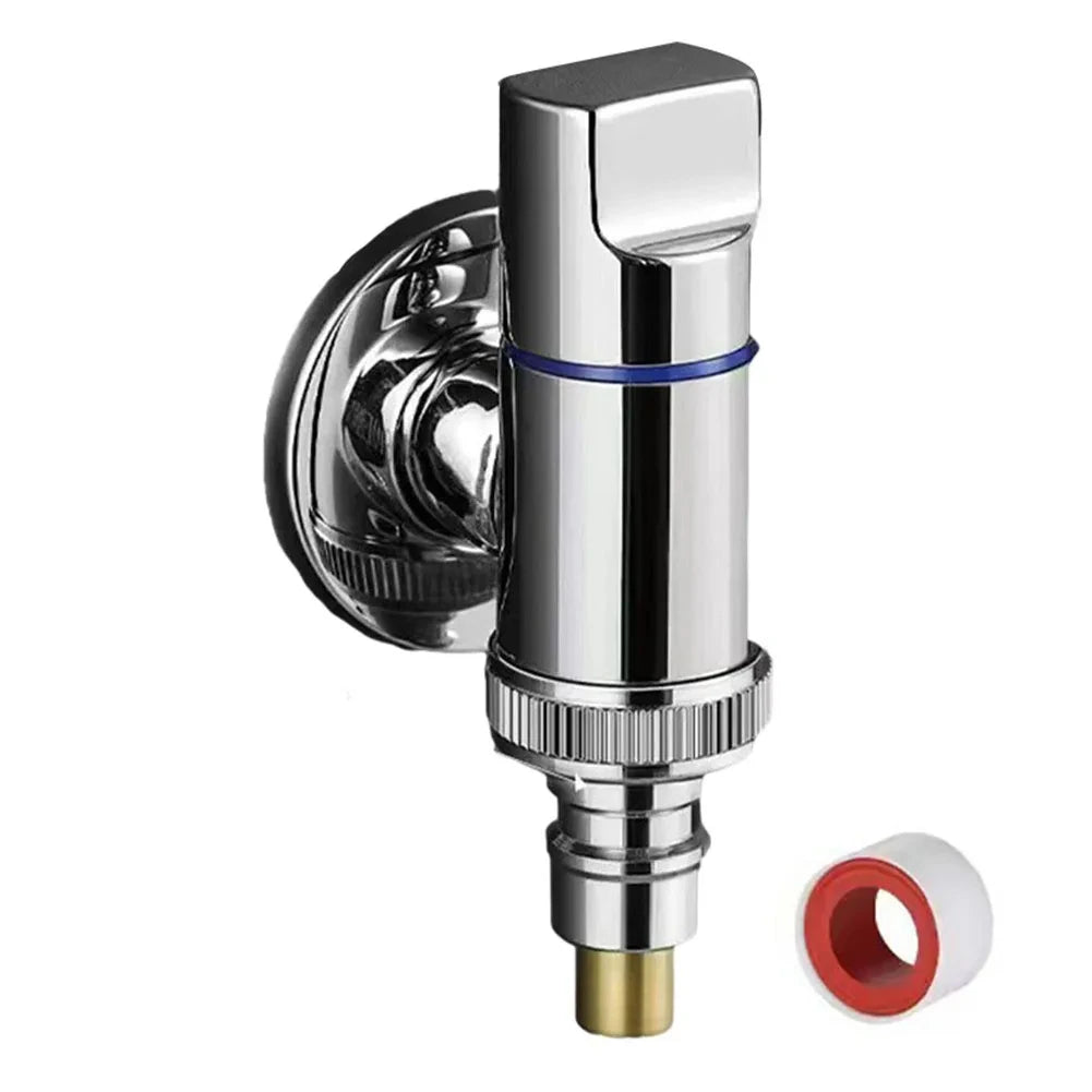 Washing Machine Faucet Brass Water Stop Quick Opening Angle Valve Wall Mounted G1/2 Water Stop Clip Bathroom Accessories