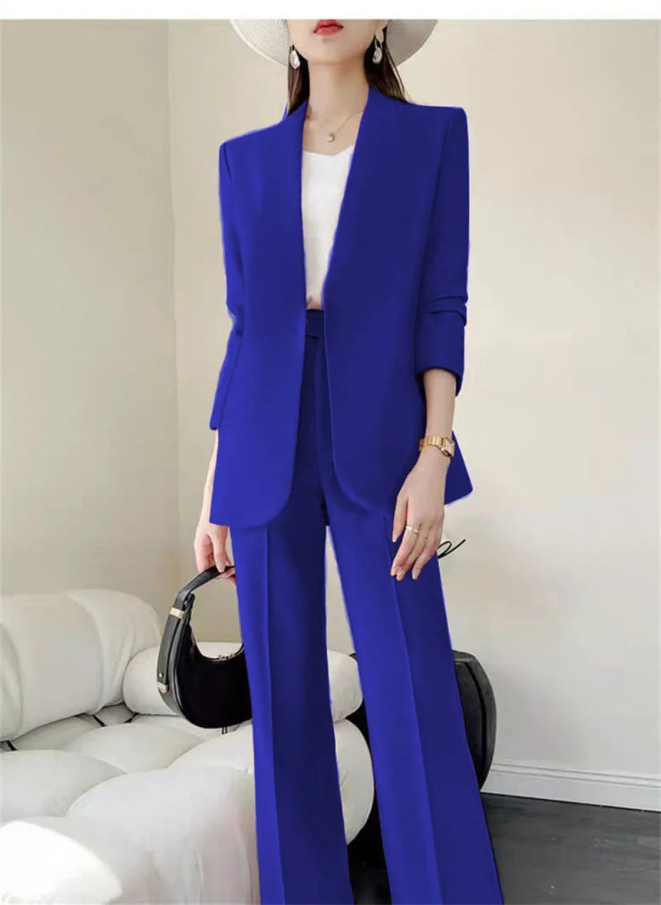 Fashion 2 Piece Sets Women Outfits Spring Autumn New in Korean Pants Sets Commuter Elegant Suit Coat 2 Piece Sets Women