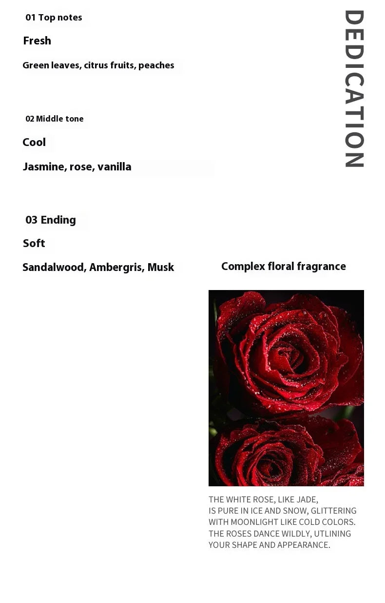 New Perfumes Original 50ml Women Perfume True Love Rose Fragrance Lasting Perfume Fresh Natural Romantic Temperament Perfume
