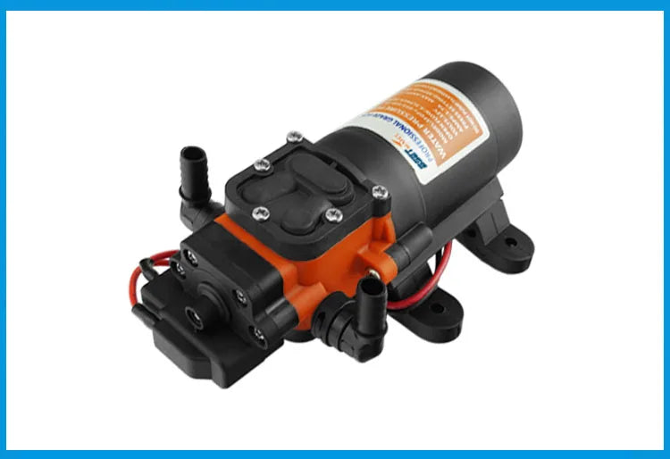 Miniature 35PSI DC 12V 24V Marine Electric Booster Pump Diaphragm Self-priming Pump Solar Shower Car Wash Toilet Pumping RV