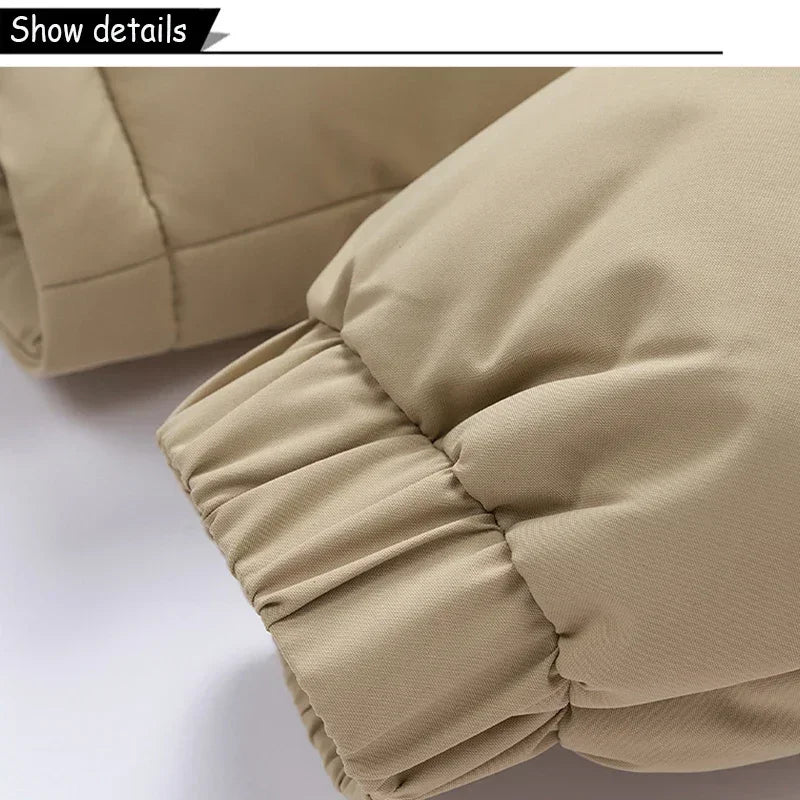 Winter Men Waterproof Windproof Casual Jacket Mens Puffer Hooded Fashion Jacket Man Outdoor Loose Thick Jacket Windbreaker Parka