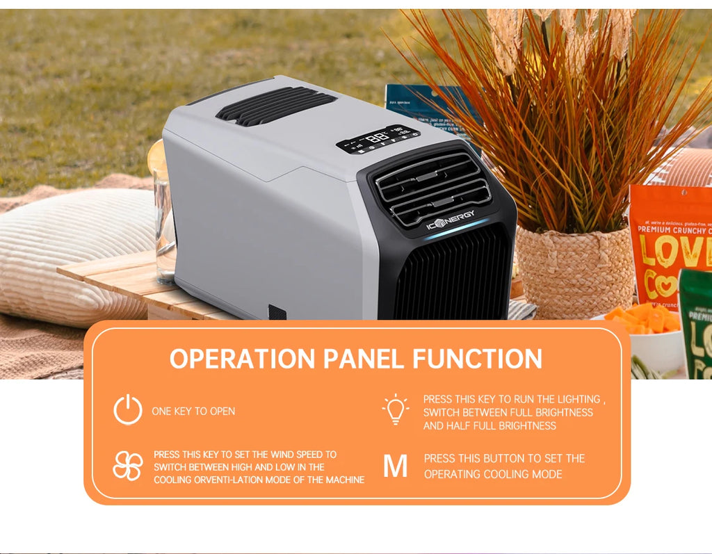Portable Air Conditioner,8000BTU AC 220V/110V Camping Air Conditioner with App Control, Low Noise Compressor for Tent RV Caravan