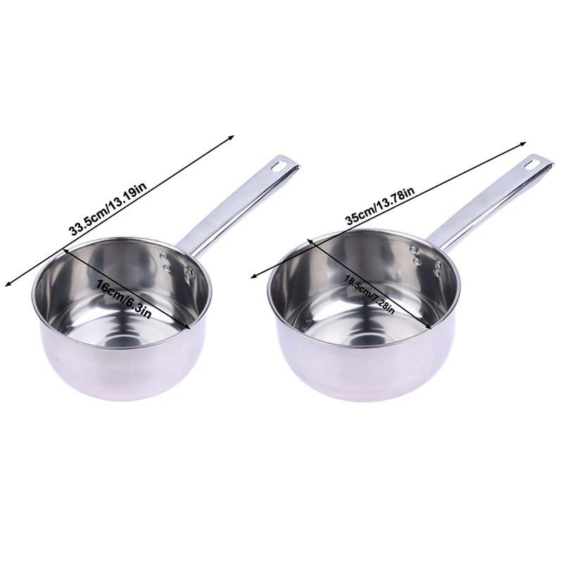 Stainless Steel Water Ladle Pan Pot Thickening Non-stick Suop Pan With Handle Or Plastic Ladle Household Kitchen Gadgets〔CC11〕