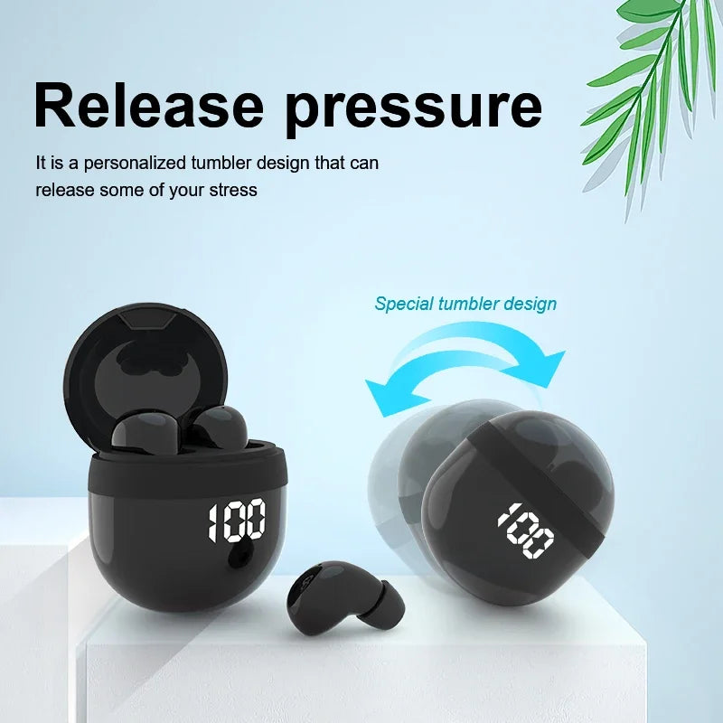 Wireless In-ear Headphones Bluetooth 5.4 Earphone Control Sport Headset Waterproof Microphone Music for Tumbler Design Mini Tiny