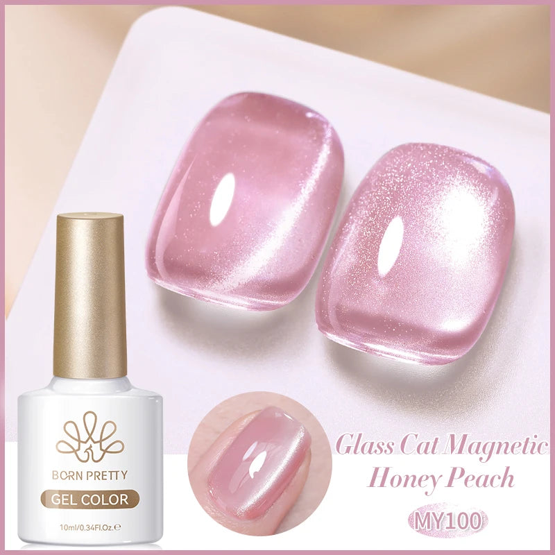 BORN PRETTY 10ml Silver Water Light Cat Magnetic Gel Nail Polish Nail Supplies Vernis Semi Permanent Gel for Fall Winter Nails