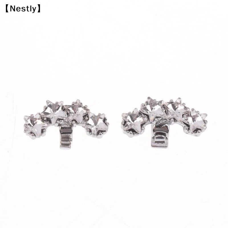 1Pairs Headphone Diameter Buckle Zircon Decorative Headphone Decoration Clip Removable Easy To Install Earbud Accessories〔Nest〕