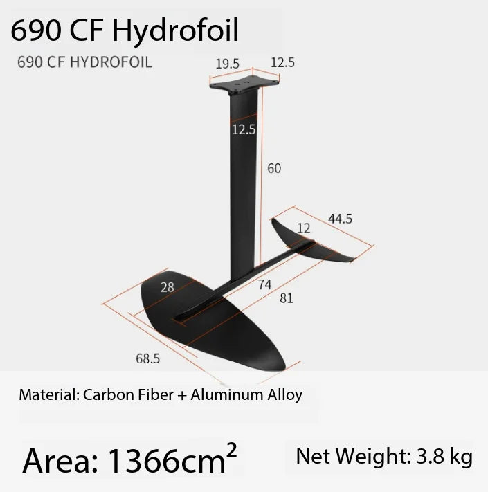 Inflatable Hydrofoil Board with Carbon Foil Set, Wing Surf Kite Foil Board for Wing SUP, Kitesurfing Water Sports