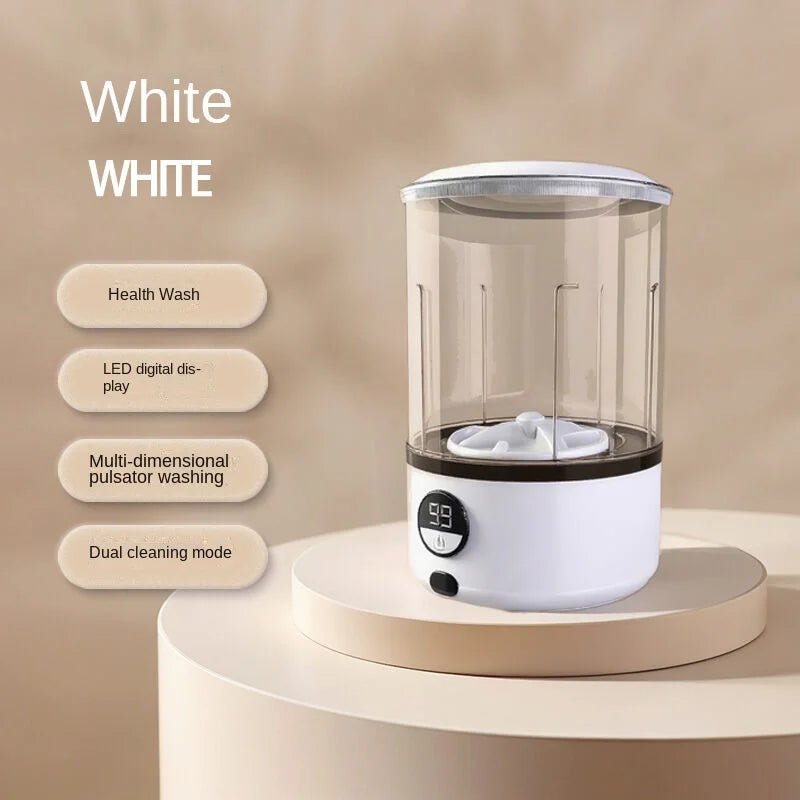 New USB Charging Washing Machine Portable Underwear Cleaner 2L Fully Automatic Socks Washing Machine Dehydratable Laundry Bucket