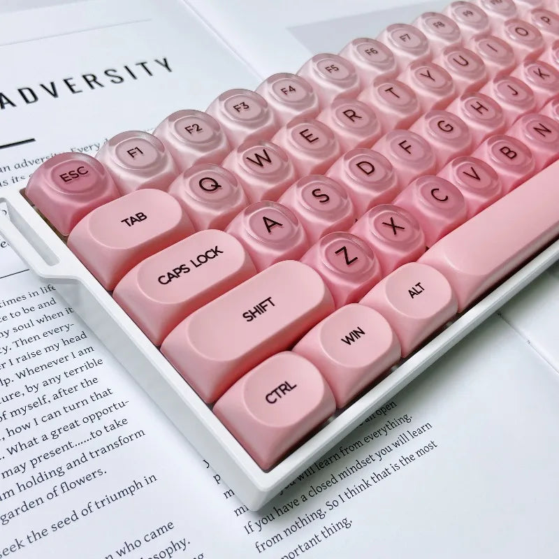Gradient Purple Black Pink Crystal Keycaps Custom DIY for Gaming Mechanical Keyboard PBT Key Caps Set for Keyboard 68 70 80 90