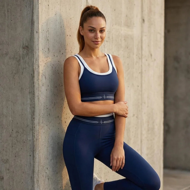 Women's Sports Bra High Support Yoga Workout Bra Wide Shoulder Straps Airbrush Better Together Bra Fitness Top Running Gym