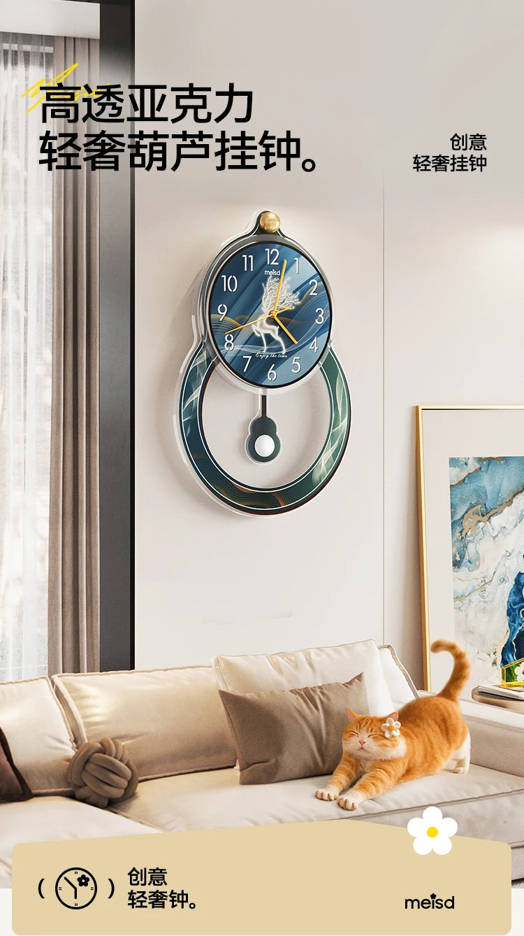 Kitchen Living Room Wall Clock Minimalist Design Unique Usa European Wall Clock Flowers Nordic Luxury Metal Horloge Decorarion