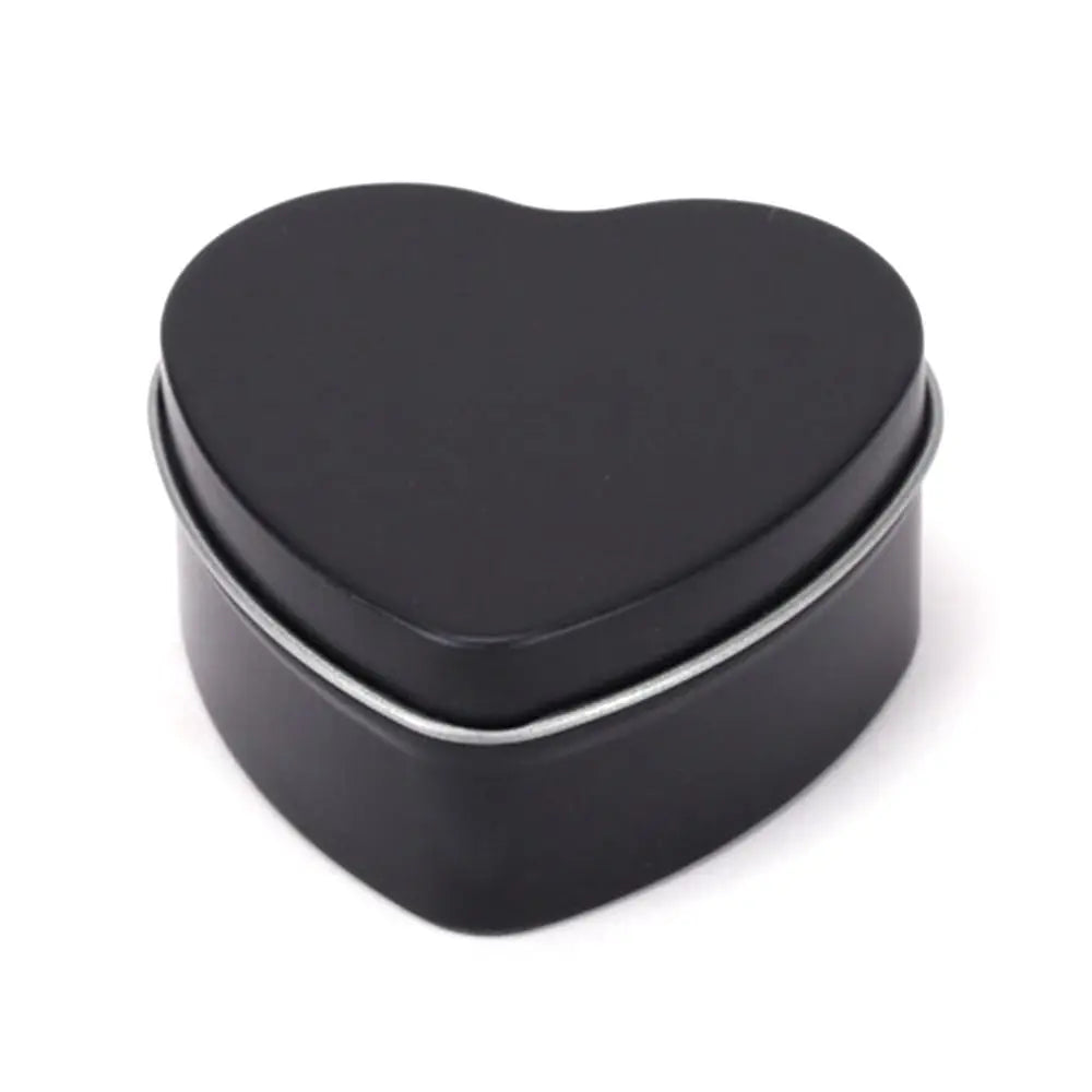 Heart Shape Metal Box Aluminum Tin Jar for Cream Balm Nail Candle Cosmetic Container Refillable Tea Cans Candy Packaging Box 1Pc