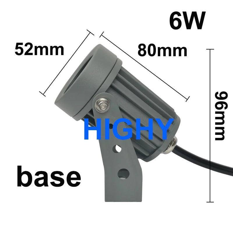 Outdoor  Led Floodlight 6W10W Led Spot Light Outdoor Lighting Narrow Angle Flood Light with AC110V220V Courtyard column lighting