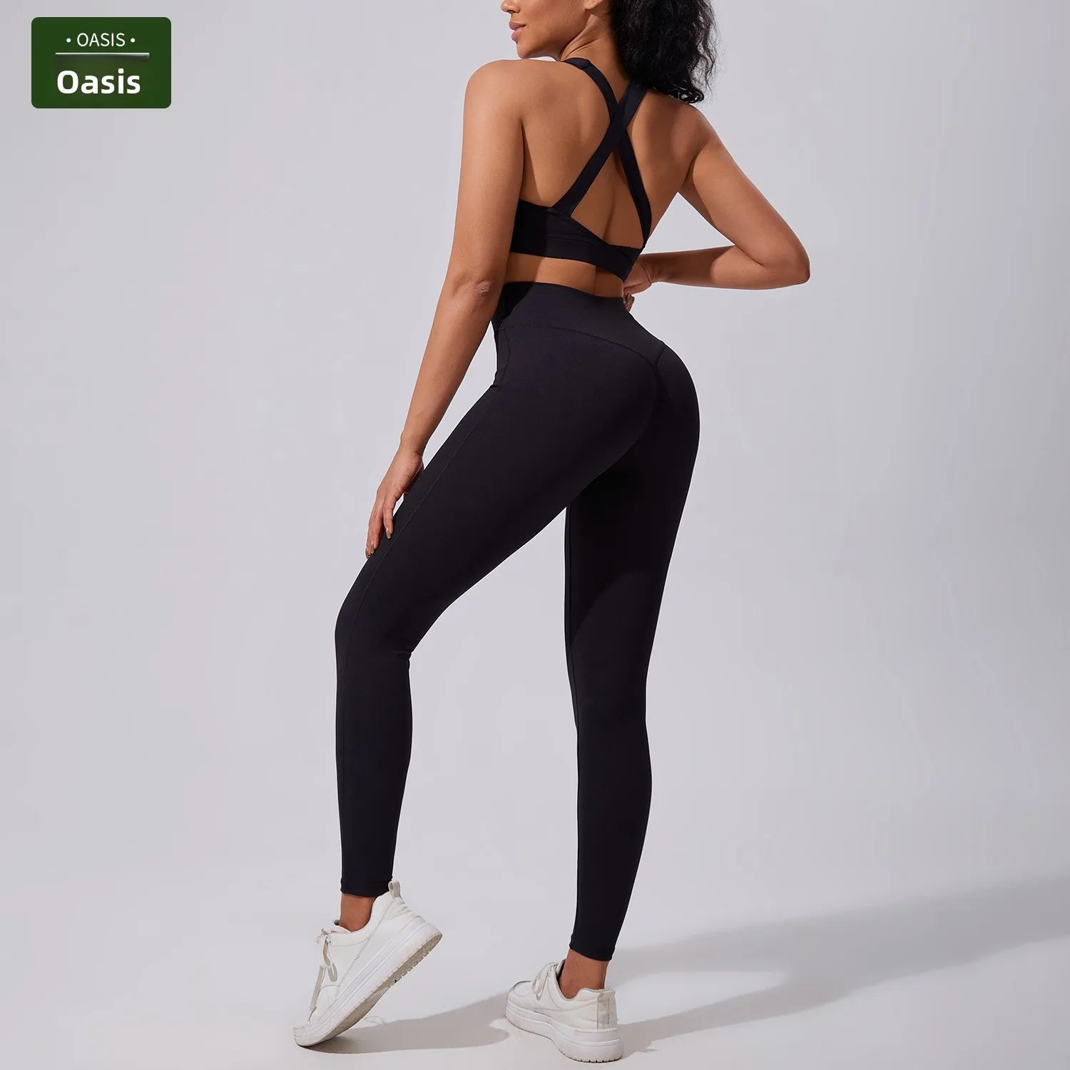 High-Waist Women's Yoga Fitness Suit Set Butt-Lifting Elastic Sports Wear Quick-Dry Tight-Fit Running Gym Dance Fitness