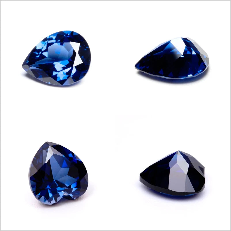 ABCLab Grown Sapphire Royal Blue Color Multiple Cuts Available Gems For Jewelry Setting&Custom Design Selectable Certificate
