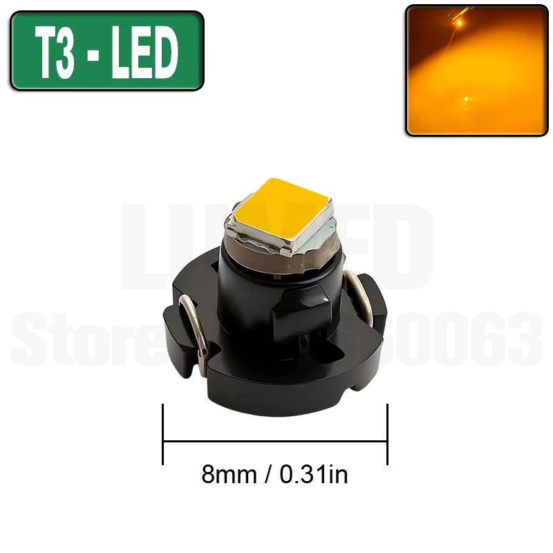 10pcs T3 T4.2 T4.7 T5 LED Car light Bulb Luces LED Para 1 LEDs 2835 5050 SMD Auto Interior Side light