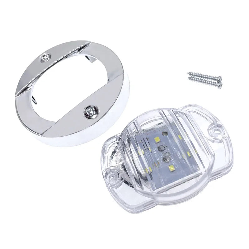 1Pcs DC12V/24V Marine Boat Transom LED Stern Light Round Cold White LED Tail Lamp Yacht Accessory Blue/White/Yellow/Green/Red