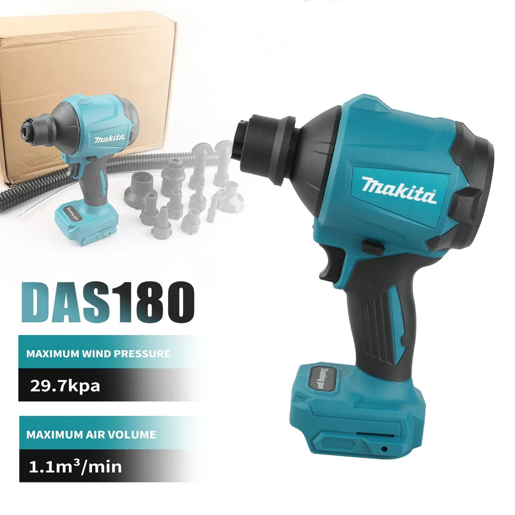 Makita DAS180 Cordless Air Blower 18V Multifunction Dusting Machine with Nozzle Air Dust Removal Gun Inflator Tool