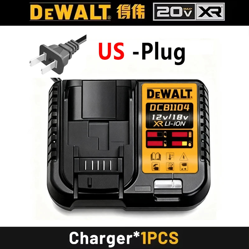 100% DEWALT Original 18V 20V 6.0AH 5Ah, DCB206, DCB205 With Fast Charging, 20V Lithium Battery, Power Tool Battery 20V Dewalt