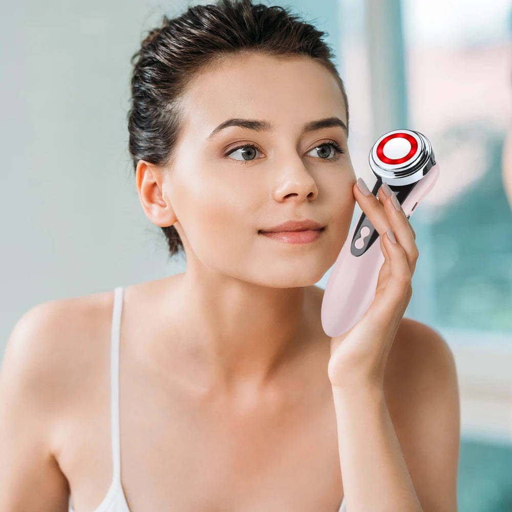 Democe Electric Facial Massage Device Color Clean Face Skin Beauty Machine Warm Cleansing Skin Care Tool Facial Massager