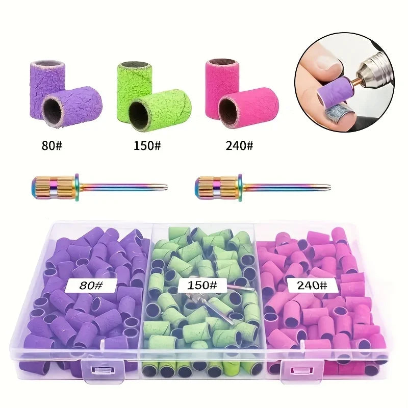 Nail drill kit, including core shaft and polishing belt set, suitable for removing nail polish, making fake nails and polishing