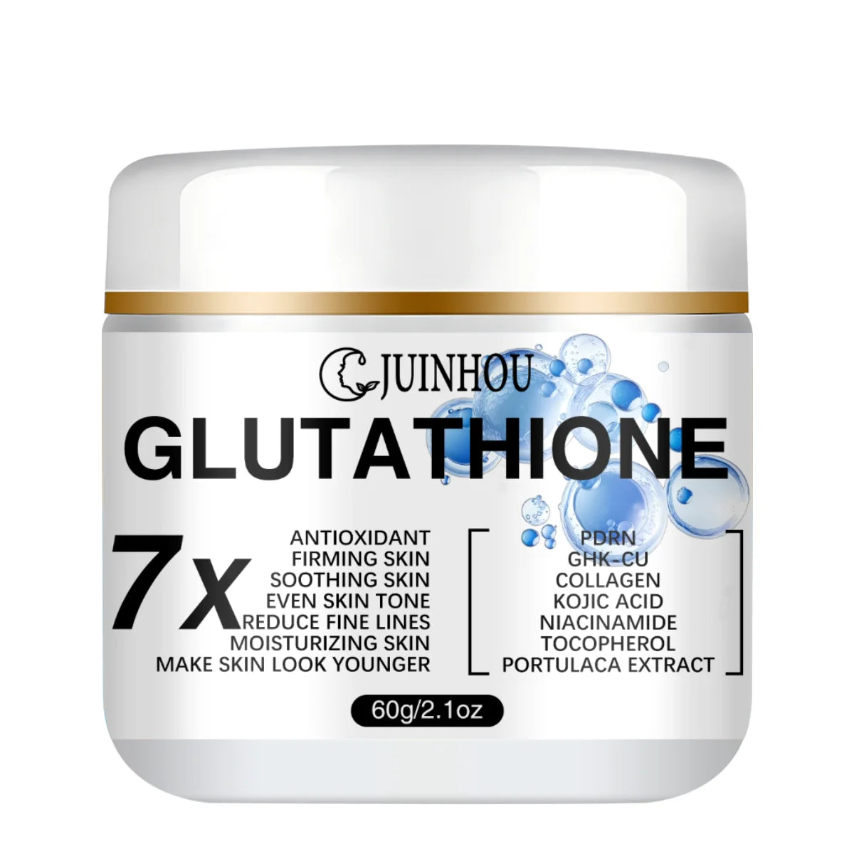 JUINHOU Glutathione Face Cream Hydrating Moisturizing Facial Lotion For Dull Uneven Rough Tired Skin Anti‑oxidant Daily Care