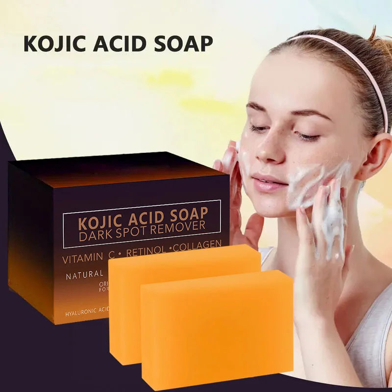 Lemon Turmeric Exfoliating Soap with Curcumin All-Body Cleansing Brightening Natural Granule Soap for Skin Care