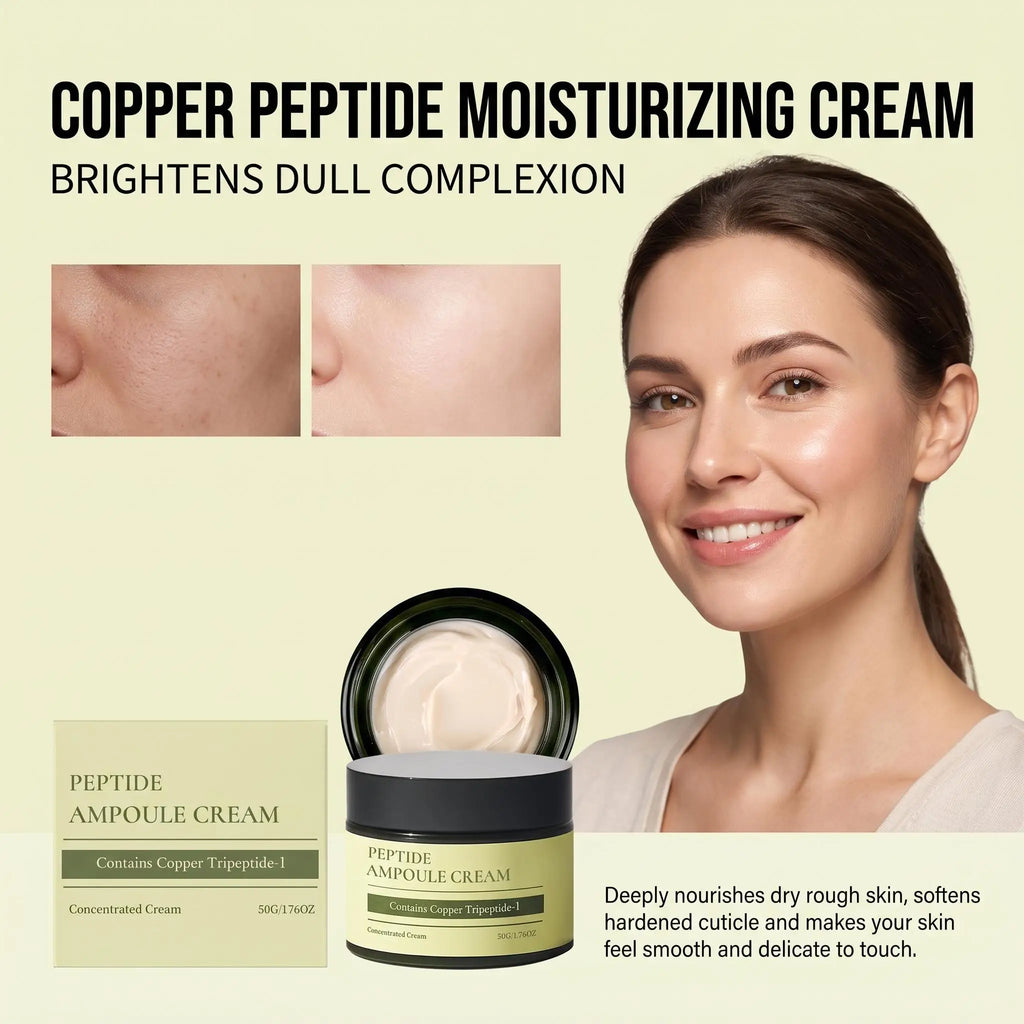 GHK-Cu Copper Peptide Cream Intense Hydration Firm Smooth Face Strengthen Skin Barrier Anti Aging Korean Skin Care Moisturizer