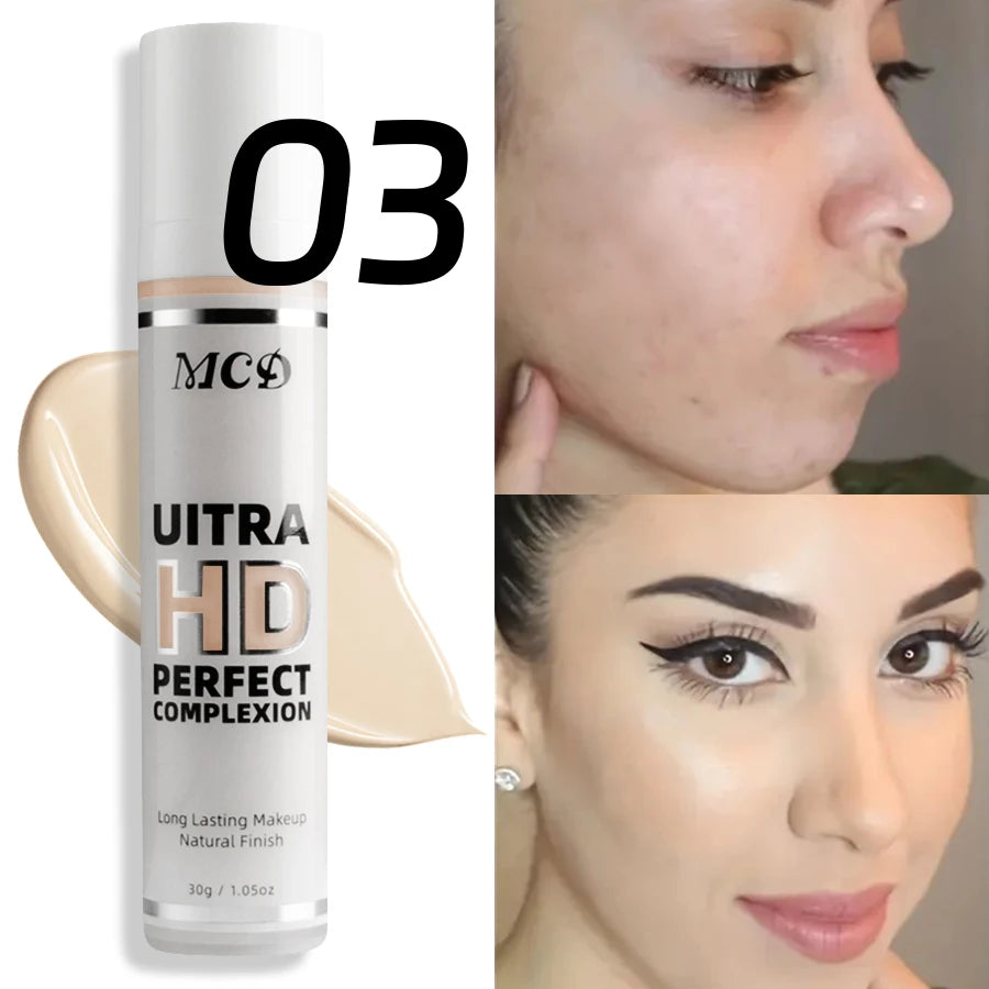 Profession Liquid Foundation Effective Concealer Waterproof Sweat-resistant Face Makeup Oil-control Cover Matte Base Cream Cosme