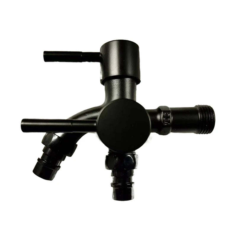1Pc Multifunctional One Into Two Out Faucet - 304 Stainless Steel Double-outlet, Washing Machine Garden Sink Pool Outdoor Tap