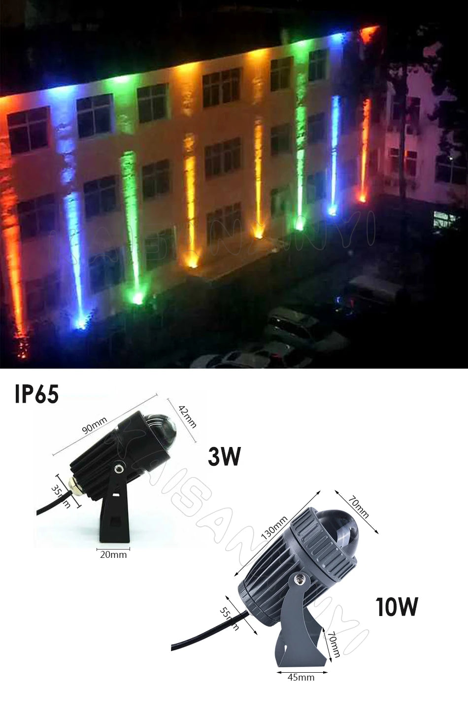 LED Lawn Light 3W/10W Wall Washer Waterproof Floodlights Narrow Beam Spot Lamp Outdoor Landscape Lighting 100-240V