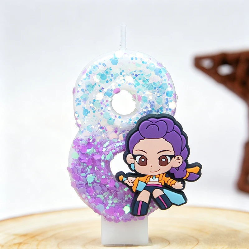 Creative Birthday Cake Cartoon Characters Holiday Decorations Cake Party Digital Candles