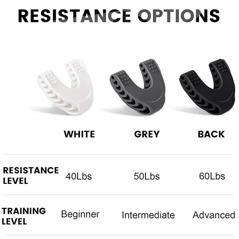 New Facial Mouth Jawline Face Fitness Muscle Chew Ball Bite Breaker Training Equipment U Shape Jaw Exerciser