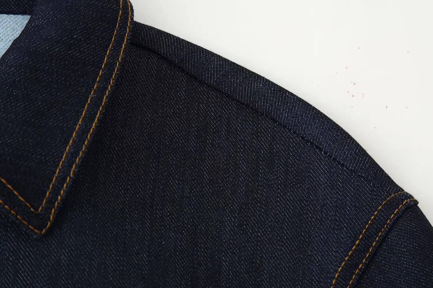 HH Women's Fashion Vintage Denim Suit Slim Lapel Long Sleeve Zipper Denim Cardigan Jacket+Mid-Rise Slim Zipper Long Jeans Mujer