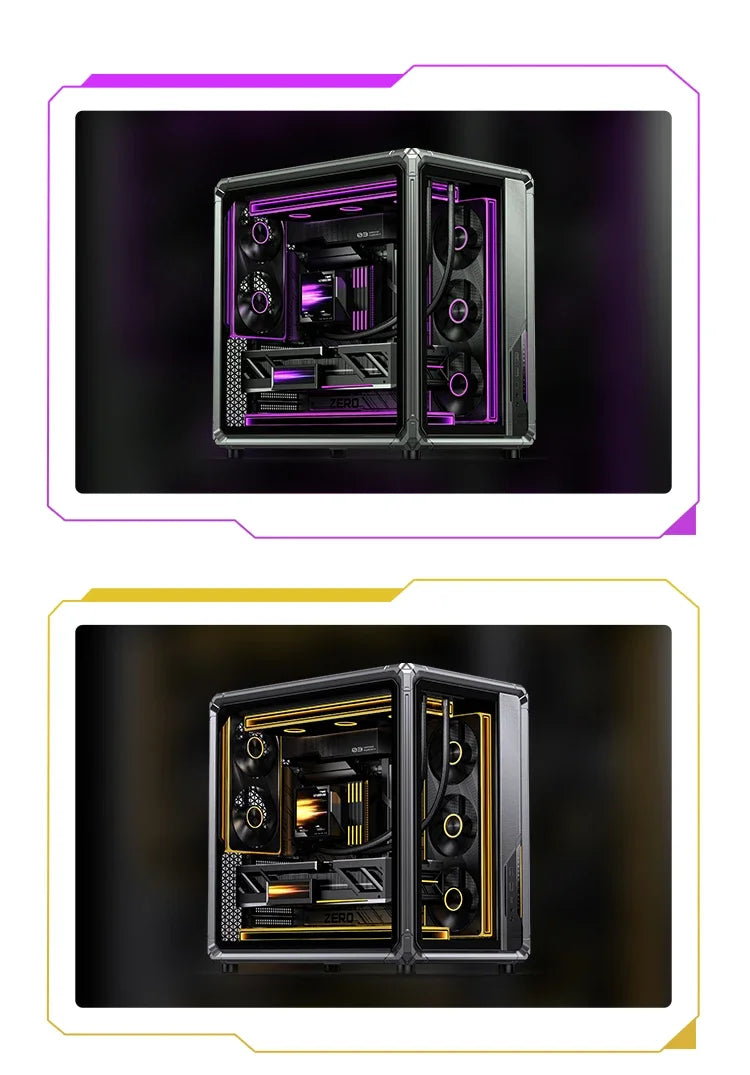 JONSBO ZE-120/240/360 120mm ARGB Case Fan, Infinity Mirror RGB, PWM Fan, MB Sync, Aluminum CD Pattern Hub Badge