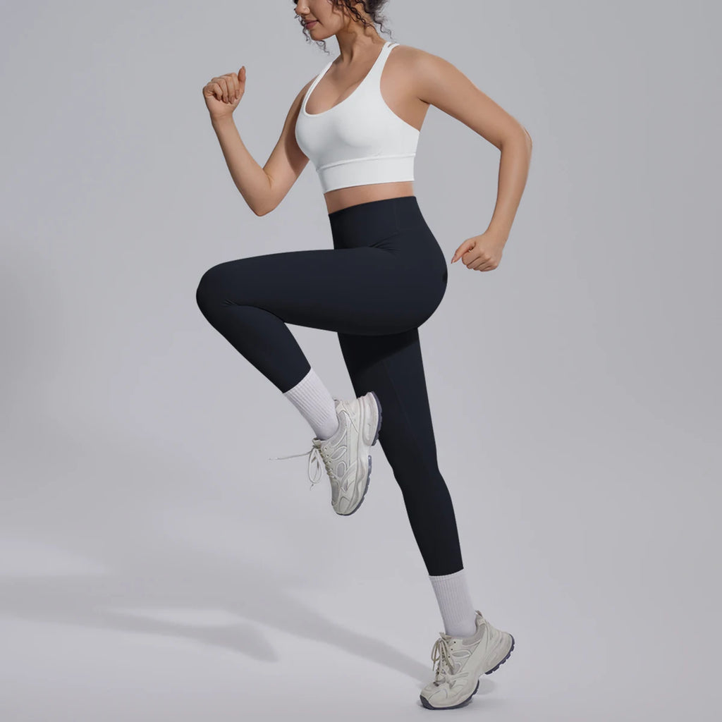 2PCS Yoga Set Summer Gym Sports Running Yoga Clothing Solid Color Cross Bra Workout Top High Waisted Quick Drying Fitness Pants