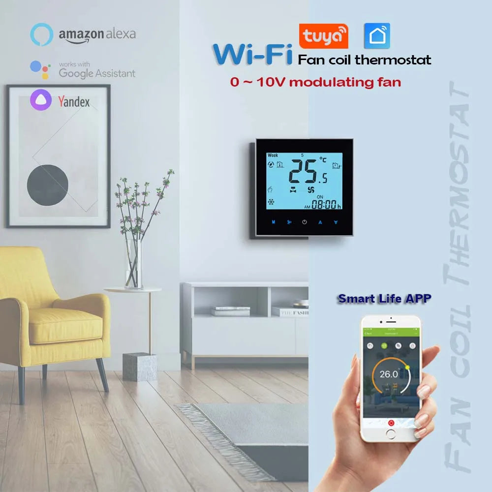0-10V fan temperature regulator 2P air conditioning temperature controller with TUYA WiFi