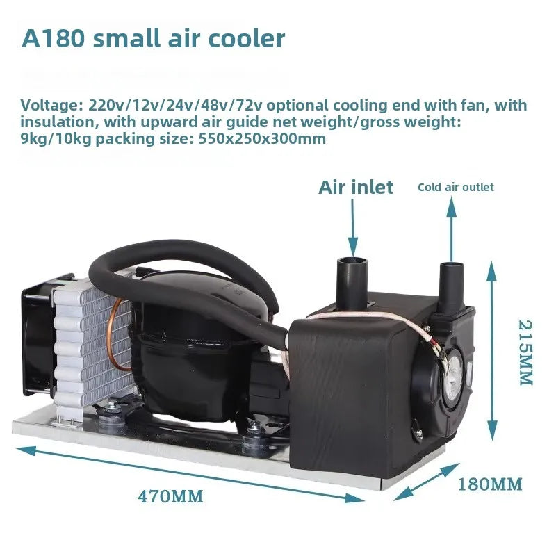 QD52A Small Air-cooled Unit 220VR134a Refrigeration Integrated Unit Can Be Turned on For Refrigeration and Temperature Control