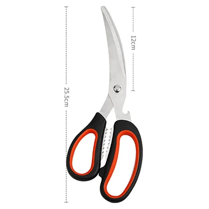 Stainless Steel Scissors Functional Vegetable Food Scissors Kitchen Gadgets Barbecue Kitchen Scissors