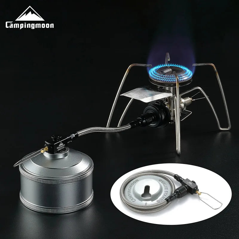 BKZ21-20 Outdoor Picnic Camping Inverted Canister Compatible Gas Stove Extension Tube with Valve