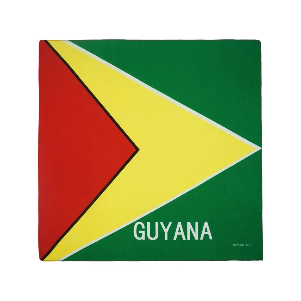 Caribbean National Flag Design Bandana 100% Cotton Running Headband Haiti/Jamaica/Guyana/Dominican Flag Scarf Hip Hop Head-wrap