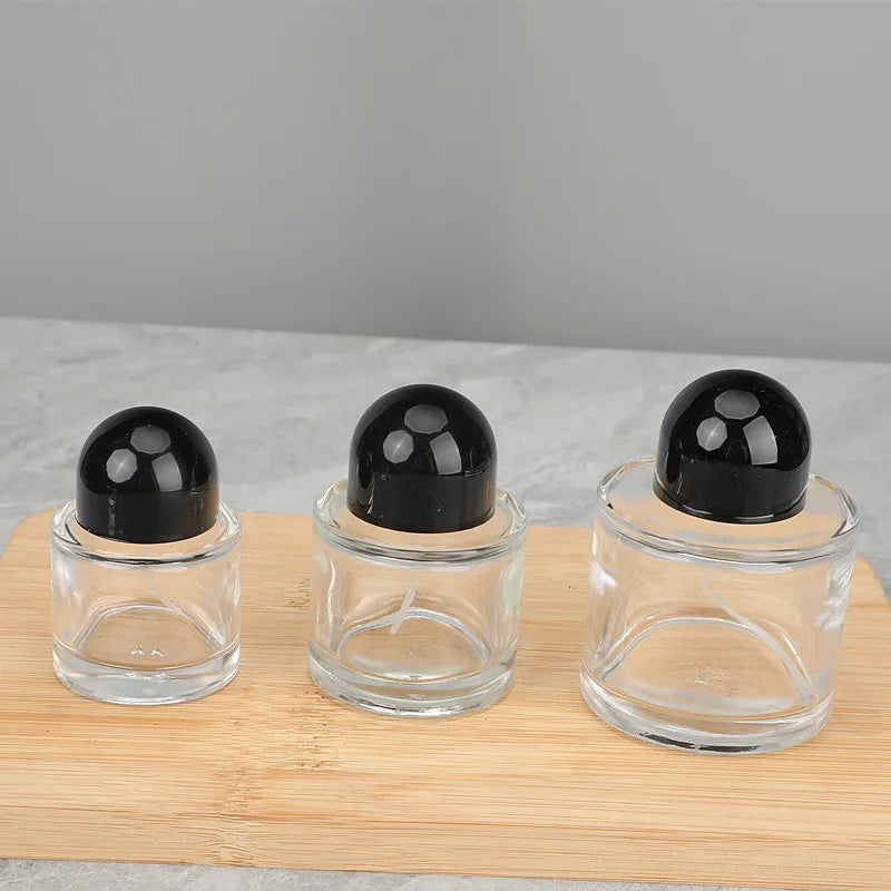 60pcs 100ml High-Quality Empty Portable Clear Glass Perfume Bottle Replacement Travel Cosmetics with Large Capacity