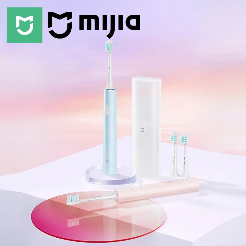 MIJIA T200/T200C Sonic Electric Toothbrush,2 Mode,2 Brush Heads,Whitening Toothbrush,USB‑C 25 Day Battery,IPX7 Waterproof