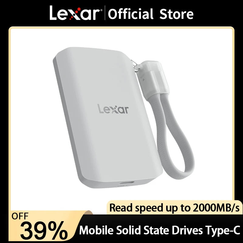 Lexar ES5 Portable Solid State Drives Type-c USB3.2 1TB Compatible Mobile Phone Laptop Magnetic Triple PSSD High Speed 2000MB/s