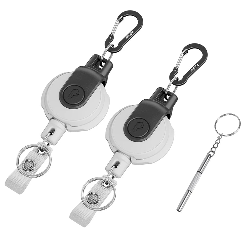 Retractable Key‌ Chain for man Reel‌ Badge Holders Retractabl Carabiner Quick Release Spring Clip outdoor camping equipment
