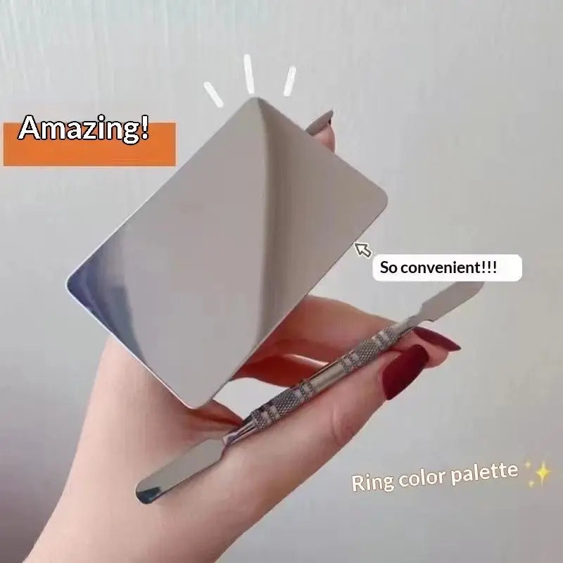 Makeup Palette For Foundation Application Lipstick Eye Shadow Mixer Palette Cosmetic Brushes With Spatula Beauty Tools Nail Art